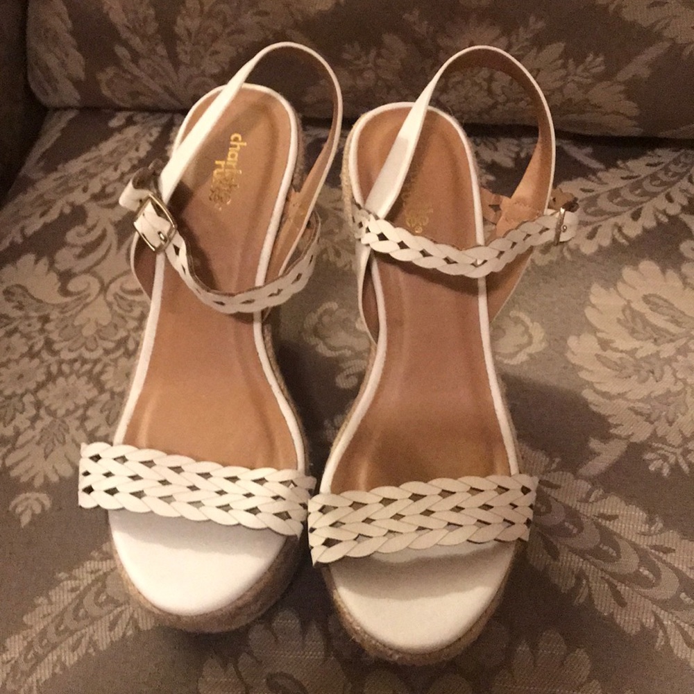 Charlotte Russe white wedges